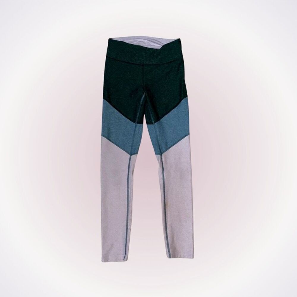 Outdoor Voices original classic chevron leggings in pink and green | Sz S